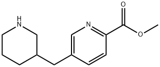 2-Pyridinecarboxylic acid, 5-(3-piperidinylmethyl)-, methyl ester Structure