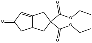 diethyl 5-oxo-3,3a,4,5-tetrahydropentalene-2,2(1H)-dicarboxylate 구조식 이미지