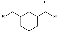 3-(hydroxymethyl)cyclohexanecarboxylic acid 구조식 이미지