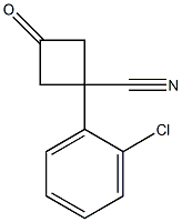 1-(2-chlorophenyl)-3-oxocyclobutane-1-carbonitrile Structure