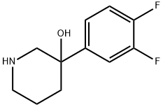 3-Piperidinol, 3-(3,4-difluorophenyl)- 구조식 이미지