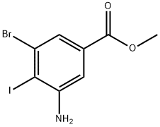 Benzoic acid, 3-amino-5-bromo-4-iodo-, methyl ester Structure