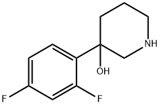 3-Piperidinol, 3-(2,4-difluorophenyl)- 구조식 이미지