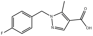 1-(4-fluorobenzyl)-5-methyl-1H-pyrazole-4-carboxylic acid 구조식 이미지