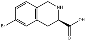 (3R)-6-bromo-1,2,3,4-tetrahydroisoquinoline-3-carboxylic acid 구조식 이미지