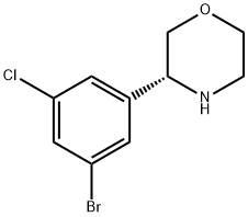 (3R)-3-(3-BROMO-5-CHLOROPHENYL)MORPHOLINE 구조식 이미지