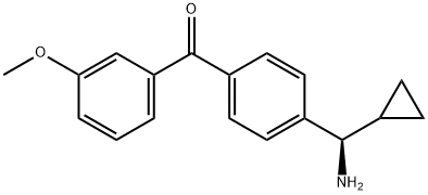 4-((1R)Aminocyclopropylmethyl)phenyl 3-methoxyphenyl ketone Structure