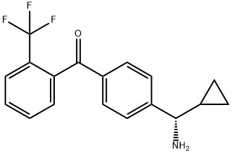 4-((1S)Aminocyclopropylmethyl)phenyl 2-(trifluoromethyl)phenyl ketone Structure