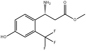 METHYL (3R)-3-AMINO-3-[4-HYDROXY-2-(TRIFLUOROMETHYL)PHENYL]PROPANOATE 구조식 이미지