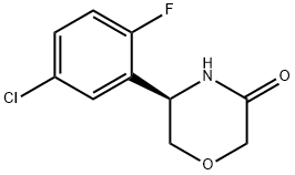 (5R)-5-(5-CHLORO-2-FLUOROPHENYL)MORPHOLIN-3-ONE Structure