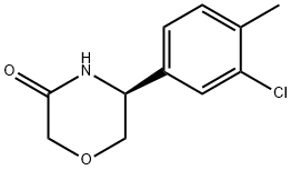 (5S)-5-(3-CHLORO-4-METHYLPHENYL)MORPHOLIN-3-ONE Structure