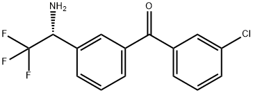 3-((1R)-1-Amino-2,2,2-trifluoroethyl)phenyl 3-chlorophenyl ketone Structure