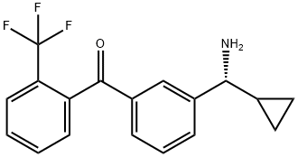 3-((1R)Aminocyclopropylmethyl)phenyl 2-(trifluoromethyl)phenyl ketone Structure