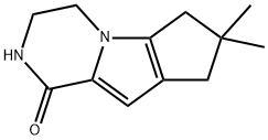 3,4,7,8-tetrahydro-7,7-dimethyl-2H-Cyclopenta[4,5]pyrrolo[1,2-a]pyrazin-1(6H)-one 구조식 이미지