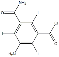 Benzoyl chloride, 3-amino-5-(aminocarbonyl)-2,4,6-triiodo- Structure