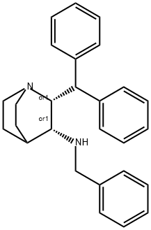 (2S,3S)-2-benzhydryl-N-benzylquinuclidin-3-amine- (1R)-10-ca mphorsulfonate Structure