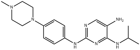 N4-(1-Methylethyl)-N2-[4-(4-methyl-1-piperazinyl)phenyl]-2,4,5-pyrimidinetriamine 구조식 이미지