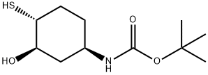 tert-butyl N-[(1R,3R,4R)-3-hydroxy-4-sulfanylcyclohexyl]carbamate 구조식 이미지