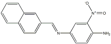 N-(4-amino-3-nitrophenyl)-N-[(E)-2-naphthylmethylidene]amine 구조식 이미지