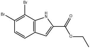 1H-Indole-2-carboxylic acid, 6,7-dibromo-, ethyl ester Structure