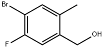 4-Bromo-5-fluoro-2-methylbenzyl alcohol 구조식 이미지