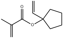 2-Propenoic acid, 2-methyl-, 1-ethenylcyclopentyl ester Structure