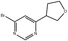 4-Bromo-6-(3-tetrahydrofuranyl)pyrimidine Structure