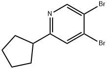 3,4-Dibromo-6-cyclopentylpyridine 구조식 이미지