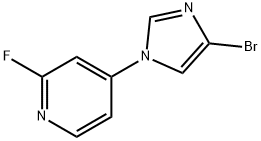 4-Bromo-1-(2-fluoro-4-pyridyl)-1H-imidazole Structure