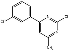 2-Chloro-4-amino-6-(3-chlorophenyl)pyrimidine Structure