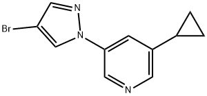 4-Bromo-1-(5-cyclopropyl-3-pyridyl)pyrazole Structure