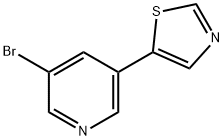 3-Bromo-5-(thiazol-5-yl)pyridine Structure