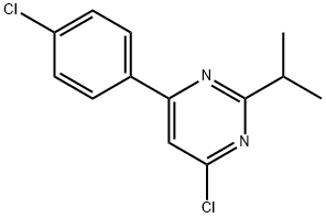 4-chloro-6-(4-chlorophenyl)-2-(iso-propyl)pyrimidine 구조식 이미지
