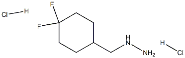 ((4,4-difluorocyclohexyl)methyl)hydrazine dihydrochloride Structure