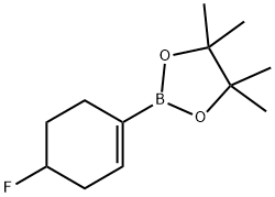 2-(4-fluorocyclohex-1-en-1-yl)-4,4,5,5-tetramethyl-1,3,2-dioxaborolane Structure