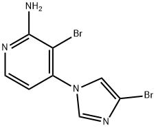 4-Bromo-1-(2-amino-3-bromo-4-pyridyl)imidazole Structure