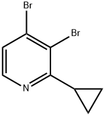 3,4-Dibromo-2-cyclopropylpyridine Structure
