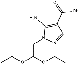 5-amino-1-(2,2-diethoxyethyl)-1H-pyrazole-4-carboxylic acid Structure