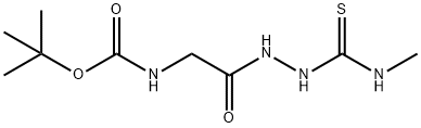 tert-Butyl 2-(2-(methylcarbamothioyl)hydrazinyl)-2-oxoethylcarbamate 구조식 이미지