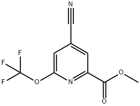 2-Pyridinecarboxylic acid, 4-cyano-6-(trifluoromethoxy)-, methyl ester Structure