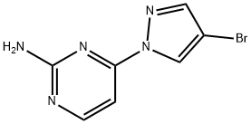 4-Bromo-1-(2-amino-4-pyrimidyl)pyrazole Structure