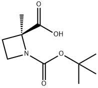 (2S)-1-[(tert-butoxy)carbonyl]-2-methylazetidine-2-carboxylic acid 구조식 이미지