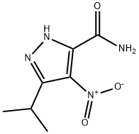 4-nitro-3-(propan-2-yl)-1H-pyrazole-5-carboxamide Structure