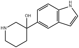 3-Piperidinol, 3-(1H-indol-5-yl)- Structure