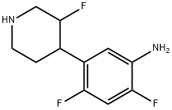2,4-difluoro-5-(3-fluoropiperidin-4-yl)aniline Structure
