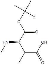 Boc-(R)-2-methyl-3-(methylamino)propanoicacid Structure