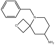 2-Oxa-5-azaspiro[3.5]nonan-8-amine, 5-(phenylmethyl)- 구조식 이미지