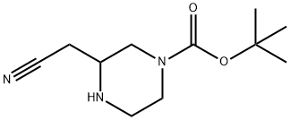 tert-butyl 3-(cyanomethyl)piperazine-1-carboxylate 구조식 이미지