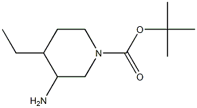 tert-butyl 3-amino-4-ethylpiperidine-1-carboxylate Structure