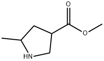 3-Pyrrolidinecarboxylic acid, 5-methyl-, methyl ester Structure